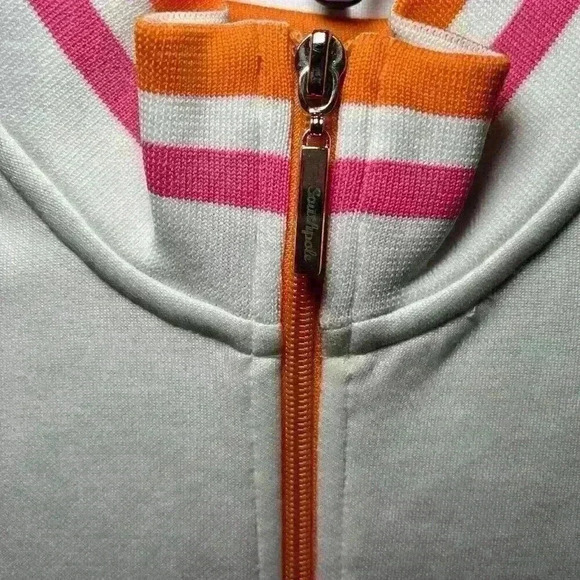 Women’s White & Orange South Pole Track Jacket (Sz M) - Picture 3 of 5
